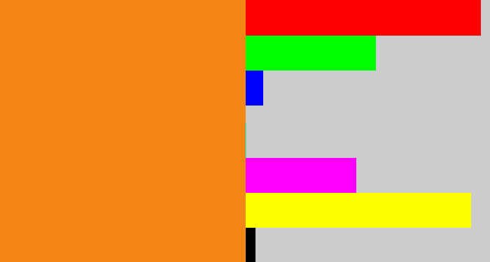 Hex color #f48713 - pumpkin orange