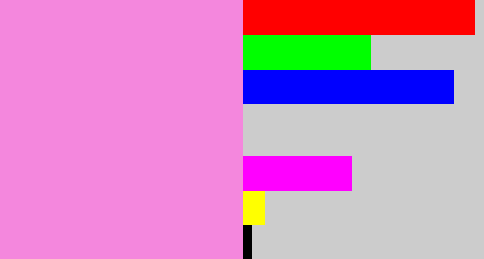 Hex color #f487dd - bubblegum pink