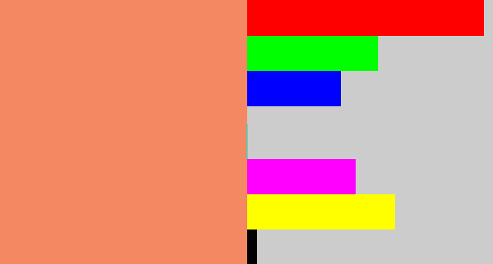 Hex color #f48862 - salmon