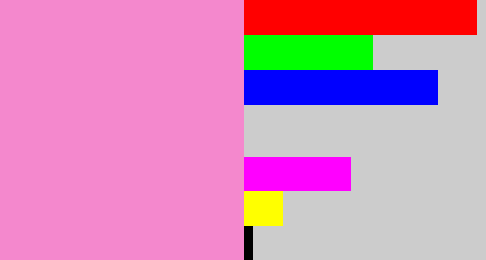 Hex color #f488cd - bubblegum pink