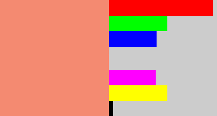 Hex color #f48a71 - salmon
