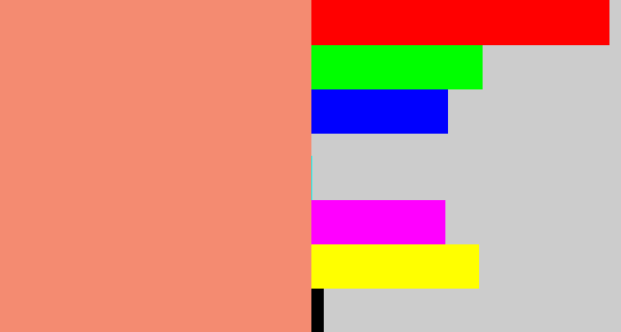 Hex color #f48b71 - salmon
