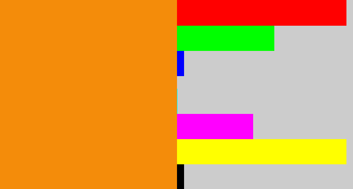 Hex color #f48c0a - tangerine