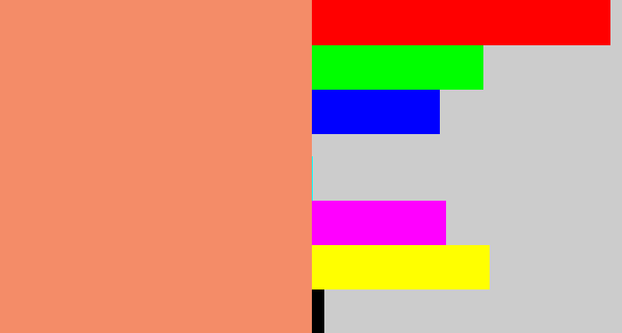 Hex color #f48c68 - salmon