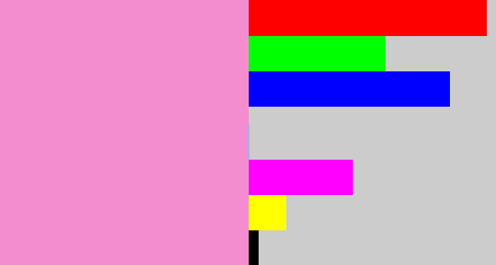 Hex color #f48dcf - bubblegum pink
