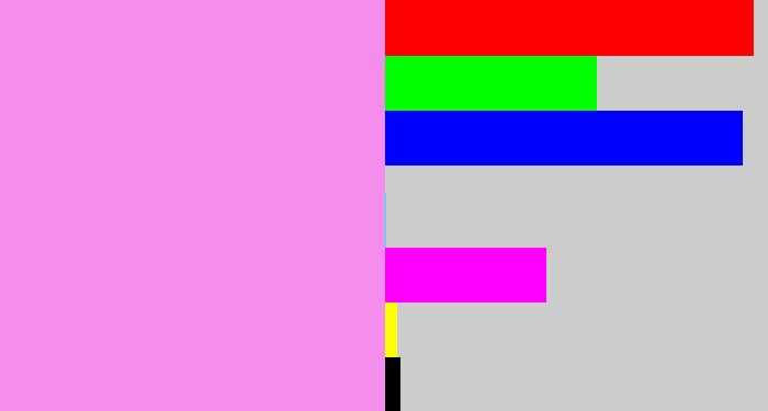 Hex color #f48dec - purply pink