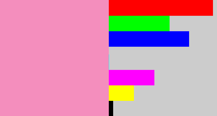 Hex color #f48ebd - pink