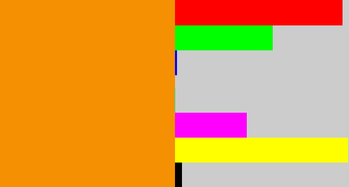 Hex color #f49002 - tangerine