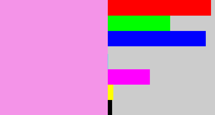 Hex color #f494e8 - purply pink