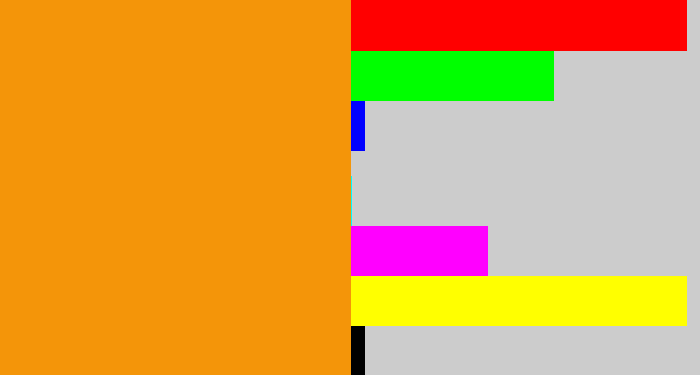 Hex color #f49509 - tangerine
