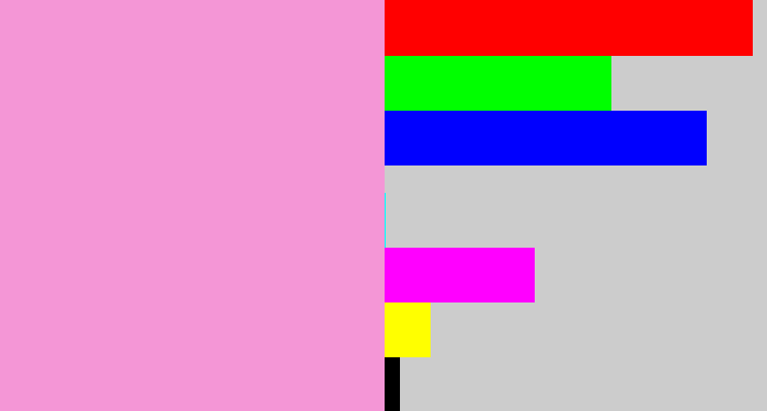 Hex color #f496d6 - bubblegum pink