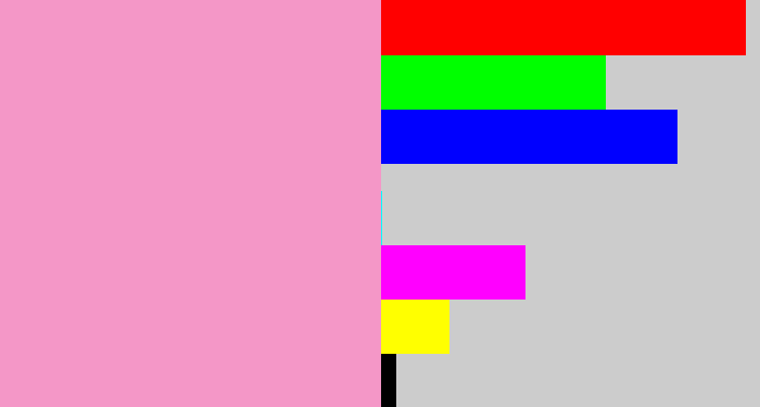 Hex color #f497c7 - bubblegum pink