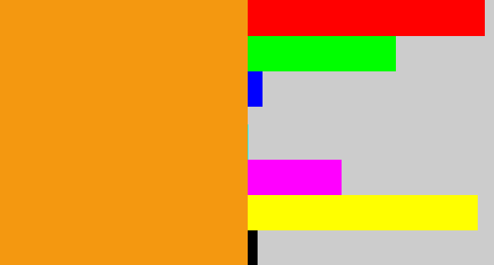 Hex color #f49810 - tangerine