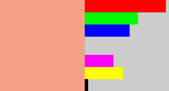 Hex color #f4a186 - blush