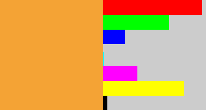 Hex color #f4a335 - mango