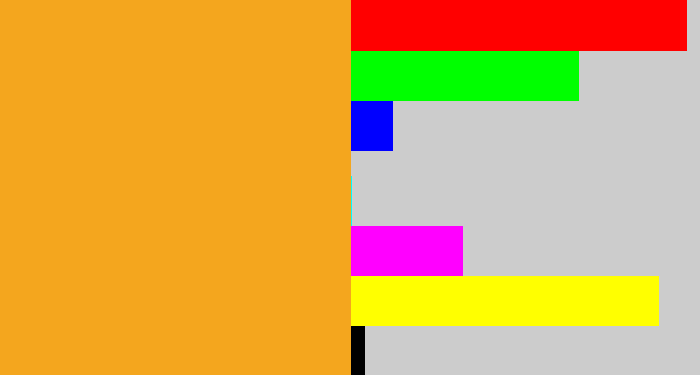 Hex color #f4a61e - squash