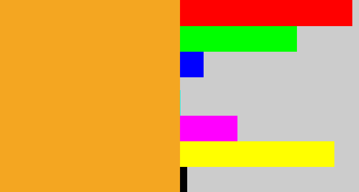 Hex color #f4a621 - squash
