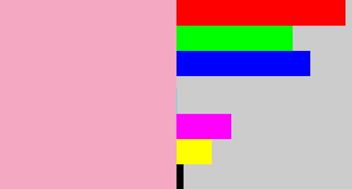 Hex color #f4a8c2 - soft pink