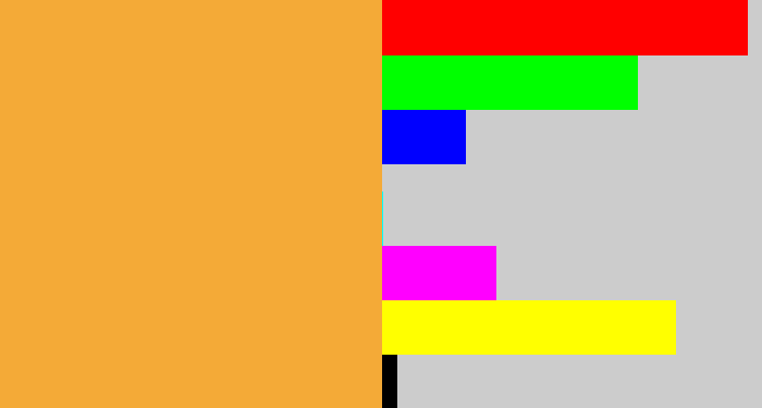 Hex color #f4aa37 - macaroni and cheese