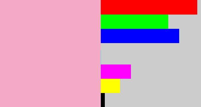 Hex color #f4abc6 - soft pink