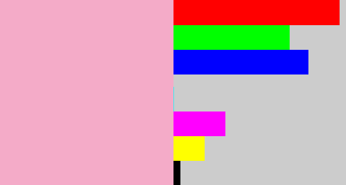 Hex color #f4abc8 - soft pink