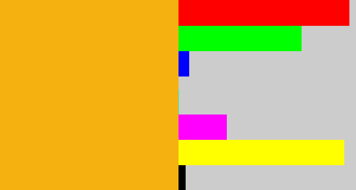 Hex color #f4b110 - squash
