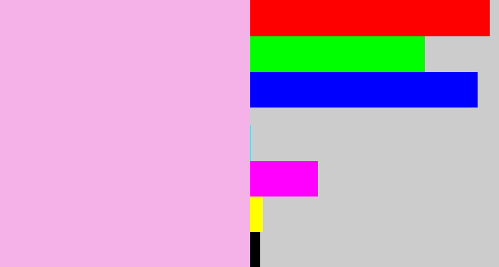 Hex color #f4b2e8 - powder pink