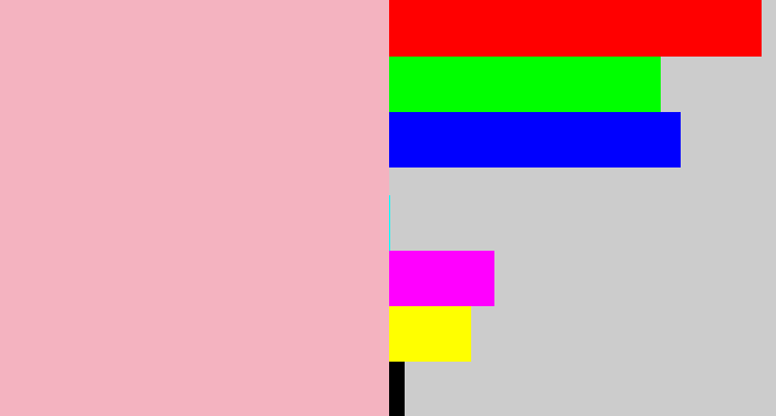 Hex color #f4b3c0 - soft pink
