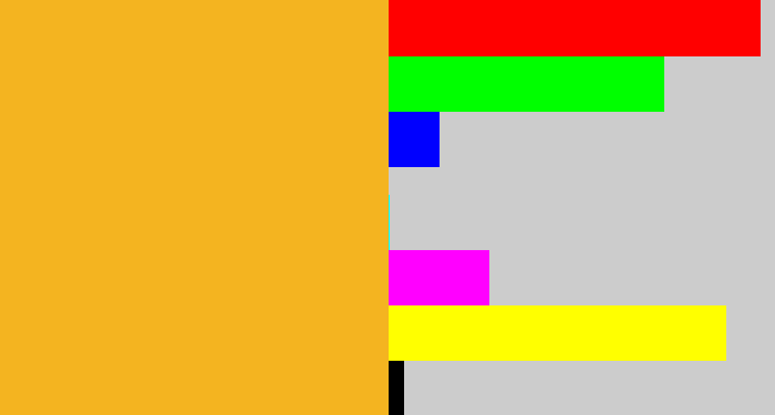 Hex color #f4b420 - squash