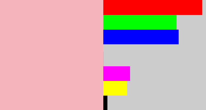 Hex color #f4b4bb - soft pink