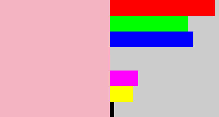 Hex color #f4b4c1 - soft pink