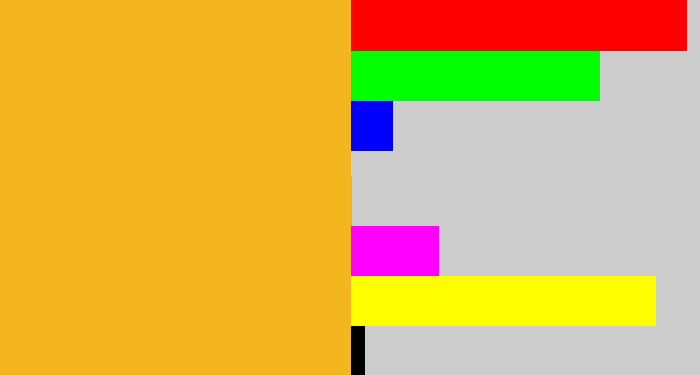 Hex color #f4b61f - orangey yellow