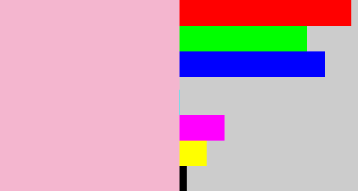 Hex color #f4b6cf - baby pink