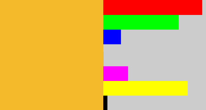 Hex color #f4ba2b - macaroni and cheese