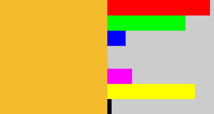 Hex color #f4bb2c - macaroni and cheese