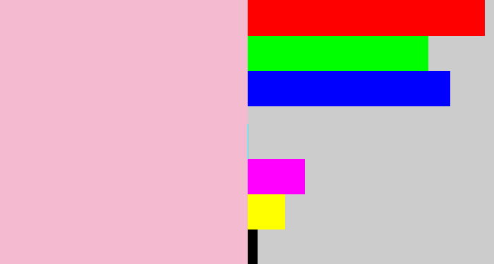 Hex color #f4bbd0 - pastel pink