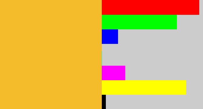 Hex color #f4bc2a - macaroni and cheese