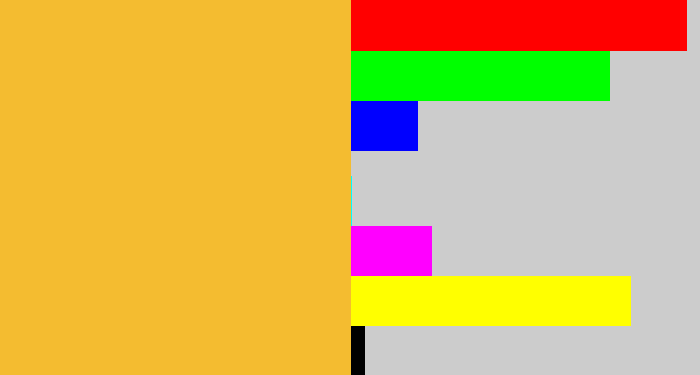 Hex color #f4bc30 - macaroni and cheese