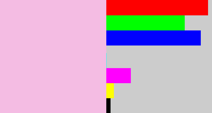 Hex color #f4bce2 - pale pink