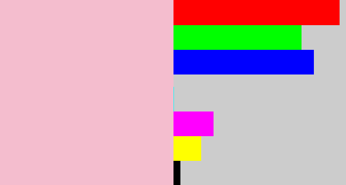 Hex color #f4bdce - pastel pink
