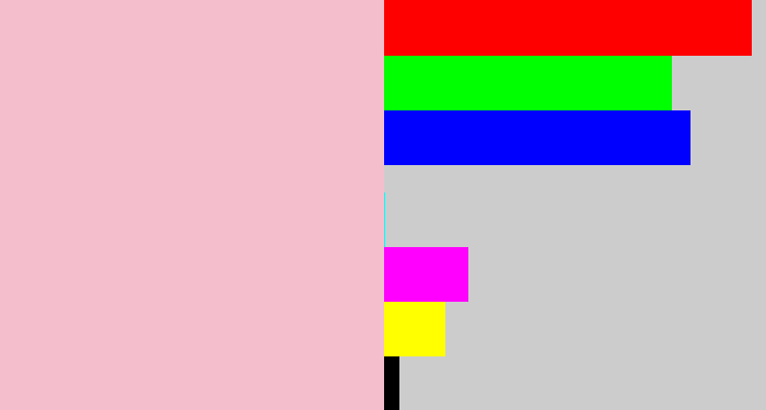 Hex color #f4becd - pastel pink