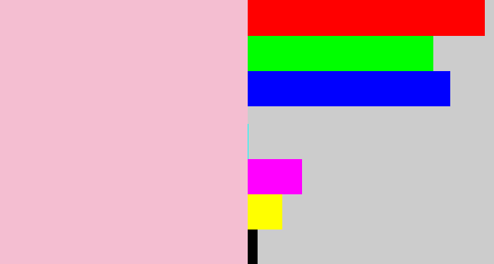 Hex color #f4bed1 - pastel pink