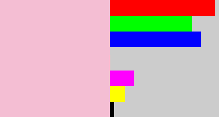 Hex color #f4bed3 - pastel pink