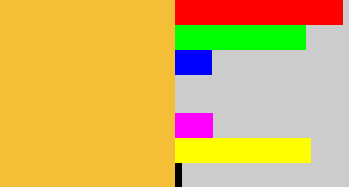 Hex color #f4bf36 - macaroni and cheese