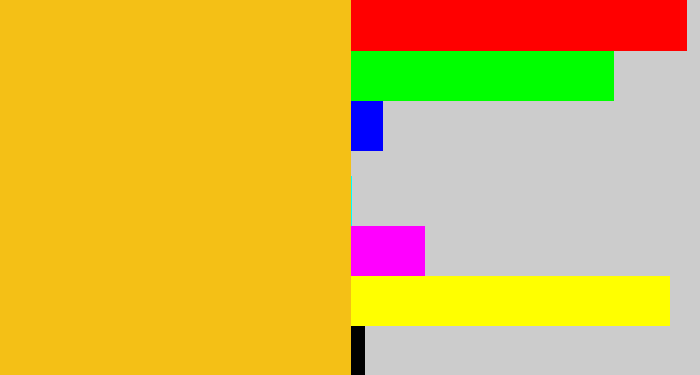 Hex color #f4c016 - orangey yellow