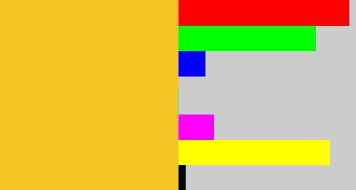 Hex color #f4c425 - golden yellow