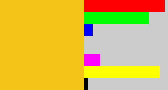 Hex color #f4c519 - golden yellow