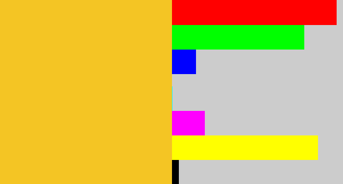 Hex color #f4c524 - golden yellow