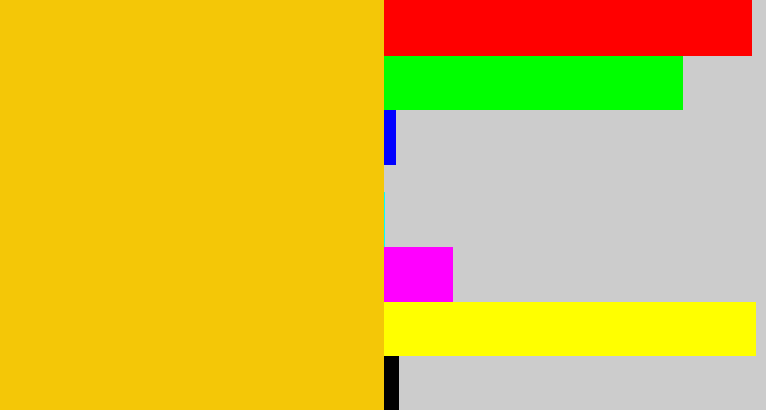 Hex color #f4c707 - goldenrod