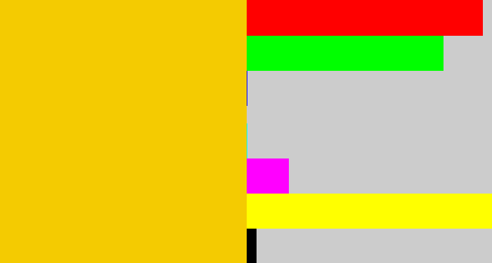 Hex color #f4cb01 - goldenrod